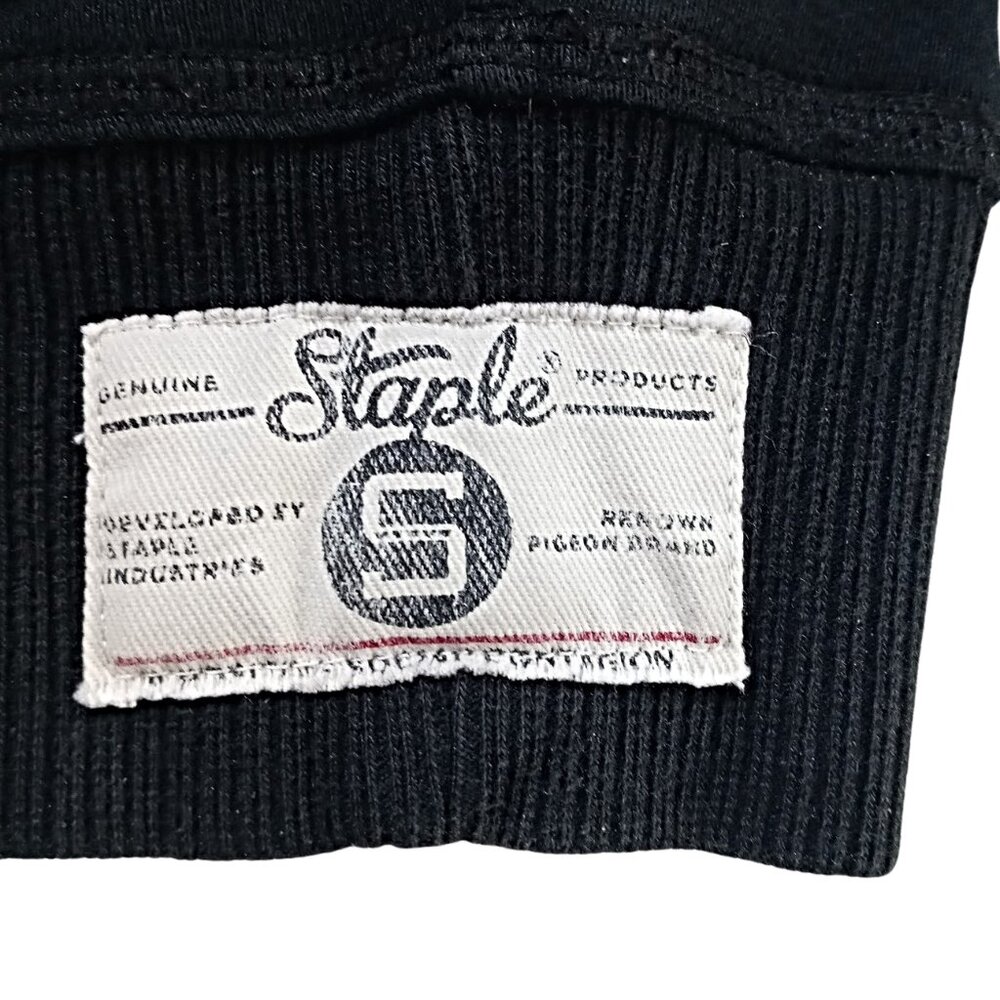 Staple Pigeon Mens Hoodie Sweatshirt Black Cotton Blend Embroidered Size Large - Picture 10 of 12